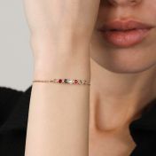 Talisa Stars Birthstone Bracelet [18K Rose Gold Plated]
