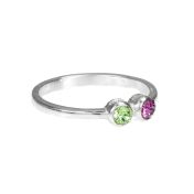 Talisa Sterren Geboortesteen Ring - Sterling Zilver