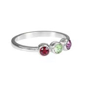 Talisa Sterren Geboortesteen Ring - Sterling Zilver