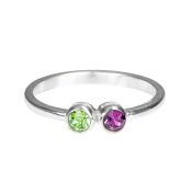 Talisa Sterren Geboortesteen Ring - Sterling Zilver