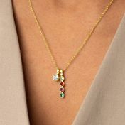 Talisa Stars Drop Birthstone Necklace With 0.30ct Diamond [18K Gold Plated]