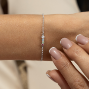 Talisa Sterne Geburtsstein Armband mit einem Diamanten [Sterlingsilber]