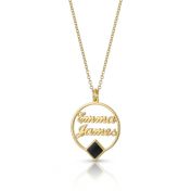 Collier Cercle Signature Prénoms avec Nano Bible - Plaqué Or 18ct