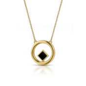 Textured Circle Necklace with Nano Bible [18K Gold Plated]