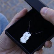 Collana Targhetta Classica Multi Incisioni - Argento 925