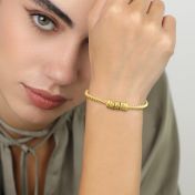 Pulsera Personalizada Atados Juntos [Estilo Celta - Bañada en Oro de 18K] 