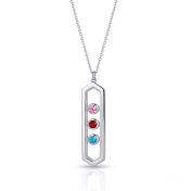 Tied Together Birthstone Necklace [Silver]