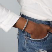 Familienarmband mit Gravur [Grünes Wildleder]