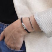 Tied Together Name Bracelet [Black Suede]