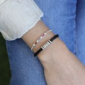 Tied Together Name Bracelet [Black Suede]