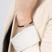 Tied Together Name Bracelet [Black Suede]