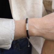 Tied Together Name Bracelet [Black Suede]