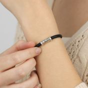Tied Together Name Bracelet [Black Suede]
