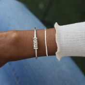 Bracciale Regolabile Luna Scintillante [Argento 925]