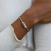 Familienarmband mit Gravur [Keltischer Stil - Geschwärztes Silber]