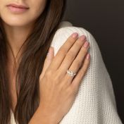 Ties Of Love Engraved Diamond Ring [Sterling Silver]