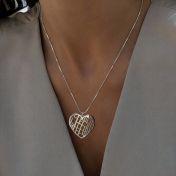 Collier Carte Liens du Cœur - Argent