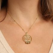 Talisa Karten Kette mit Namen [750er Gold Vermeil]