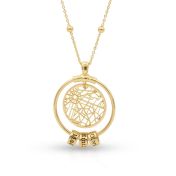 Collier Talisa Carte avec Prénoms [Plaqué Or 18ct]