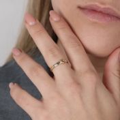 Banden van Hart Naam Ring - 1 Naam [18K Goud Vermeil]