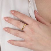 Anello Nodi de Mio Cuore con Nome - 1 Nome [Placcato Oro 18kt]