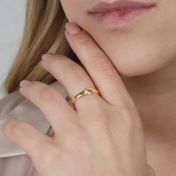 Anello Nodi de Mio Cuore con Nome - 1 Nome [Placcato Oro 18kt]