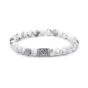 Herzensbindungen Armband für Damen aus Howlith [Sterlingsilber]