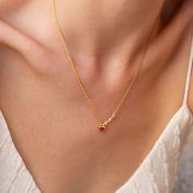 Beloved Birthstone Heart Necklace with Diamonds [18K Gold Vermeil]