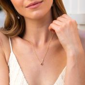Beloved Birthstone Heart Necklace with Diamonds [18K Gold Vermeil]