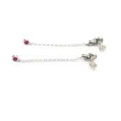 Boucles d'Oreilles Liens de l'Amour avec Pierres de Naissance [Argent 925]