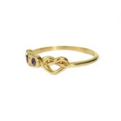 Bague Liens du Cœur avec Pierres de Naissance [Vermeil 18ct]