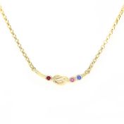Banden van Liefde Ketting Horizontaal [Goud Verguld]