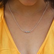 Bindungen der Liebe Geburtsstein Kette [Sterlingsilber]