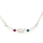Bindungen der Liebe Geburtsstein Kette [Sterlingsilber]