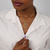 Collar con Nombre Amuletos de Mi Corazón [Bañado en Oro de 18K]