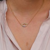 Collier Liens Porte-Bonheur avec Pierres de Naissance [Plaqué Or 18ct]