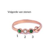 Banden van het Hart Ring [Rose Goud Verguld]