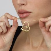 Banden van het Hart Naam Ketting [18K Goud Verguld]