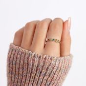 Bague Liens du Cœur avec Pierres de Naissance [Vermeil 18ct]