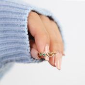 Bague Liens du Cœur avec Pierres de Naissance [Vermeil 18ct]