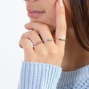 Anello Nodi del Cuore con Pietra di Nascita [Argento 925]