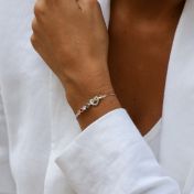 Herzensbindungen Geburtsstein Armband [Silber]