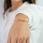 Bracciale Nodi del Cuore con Pietra di Nascita [Oro Vermeil 18kt]