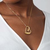 Banden van het Hart Naam Ketting [18K Goud Verguld]