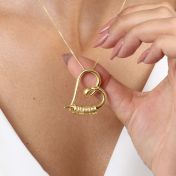 Banden van het Hart Naam Ketting [18K Goud Vermeil]