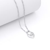 Liebesschloss Kette mit Buchstaben [Sterlingsilber]