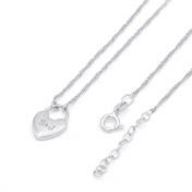 Liebesschloss Kette mit Buchstaben [Sterlingsilber]
