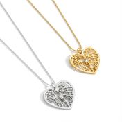 Ties of Heart Map Necklace [18K Gold Plated]