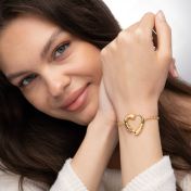 Herzensbindungen Armband mit Gravur [750er vergoldet]