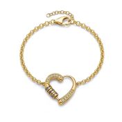 Herzensbindungen Armband mit Gravur [750er vergoldet]